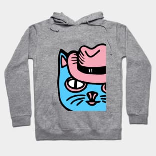 Cat in transgender pride colors Hoodie